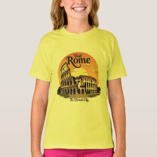 Camiseta Colosseo Roma Vintage Travel Design