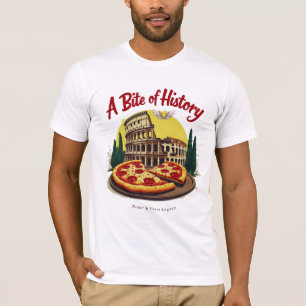 Camiseta Colosseo vintage Roma y arte de pizza napolitana