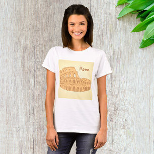Camiseta Colosseum Sketch de Roma Mujeres
