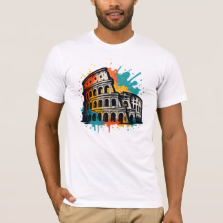 Camiseta Colosseum Street Art - Colorido monumento de Roma