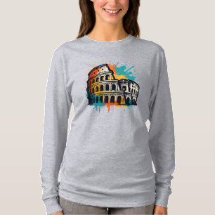 Camiseta Colosseum Street Art - Colorido monumento de Roma