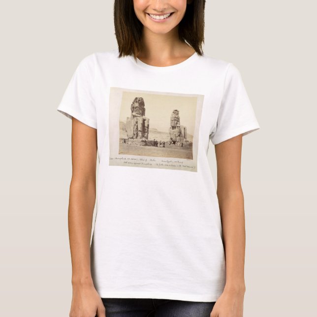 Camiseta Colossi de Memnon, estatuas de Amenhotep III, X (Anverso)