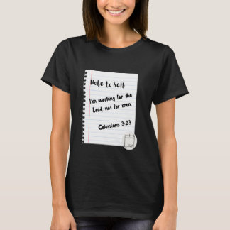 Camiseta Colossian 323 Note to Self-T-Shirt u2013 Inspirat