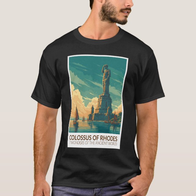 Camiseta Colossus of Rhodes Seven Wonders of the World Art (Anverso)