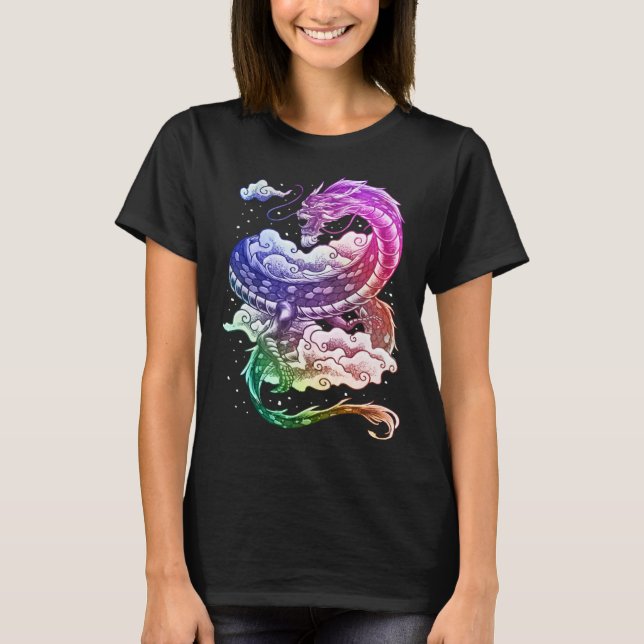 Camiseta Coloured Japanese tradition dragon (Anverso)