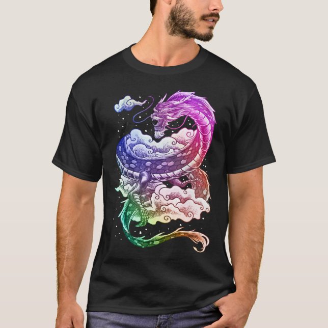 Camiseta Coloured Japanese tradition dragon (Anverso)