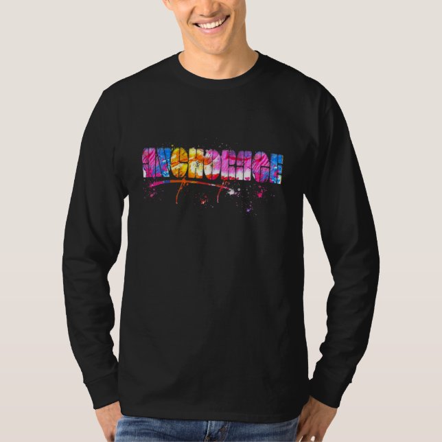 Camiseta Colourful Anchorage Lettering  Watercolor Anchorag (Anverso)