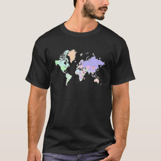 Camiseta Colourful map of the world countries  internationa