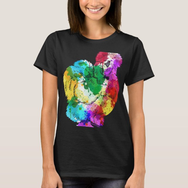 Camiseta Colourful Silk Chicken Fan Animal (Anverso)
