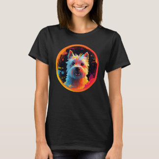 Camiseta Colourful West Highland White Terrier Dog Dad Mom 