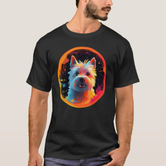 Camiseta Colourful West Highland White Terrier Dog Dad Mom 