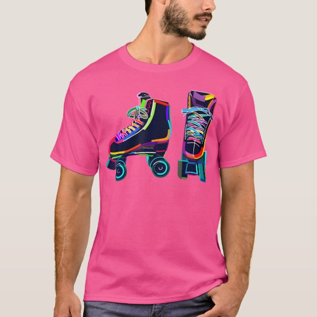 Camiseta Colourfull Roller Skate Rollerskate Skating (Anverso)