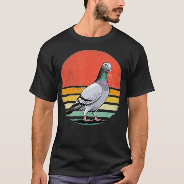 Camiseta Columbidae Retro Vintage Regalos De Paloma Hombres (Anverso)