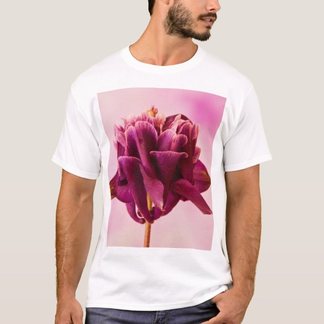 Camiseta Columbina rosa de Borgoña (Anverso)