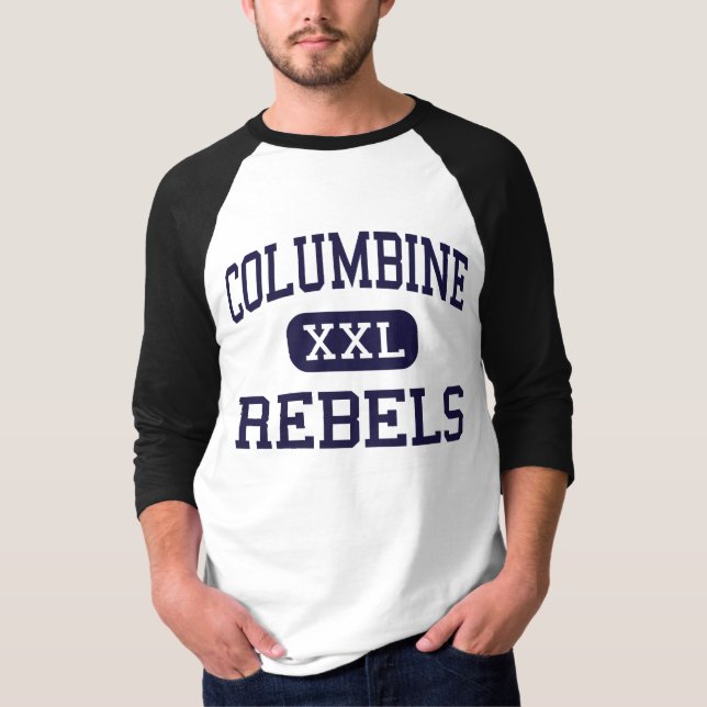 Camiseta Columbine - rebeldes - alto - Littleton Colorado (Anverso)