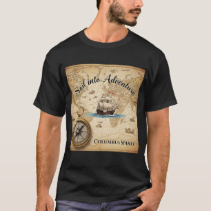 Camiseta Columbus Day Adventure Map Vintage T-Shirt