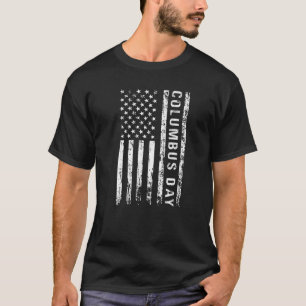 Camiseta Columbus Day Discovery of America bandera de los E