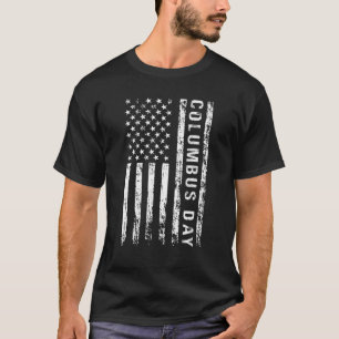 Camiseta Columbus Day Discovery of America bandera de los E