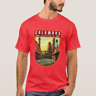 Camiseta Columbus en Georgia EE. UU. Arte de viaje vintage