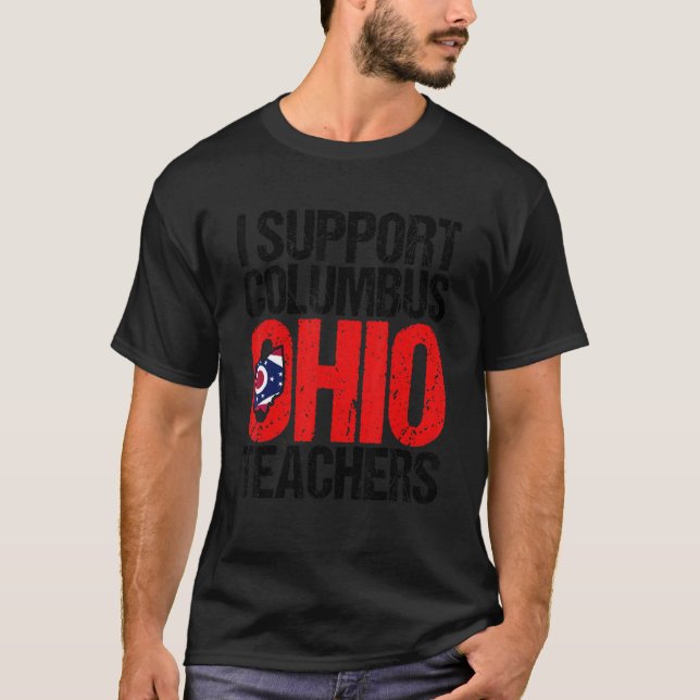 Camiseta Columbus Ohio Apoyo a Maestros Escolares Huelga OH (Anverso)