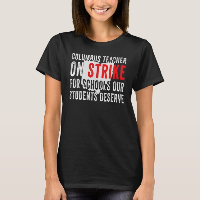 Camiseta Columbus Ohio School Teachers Strike OH Teacher (Anverso)