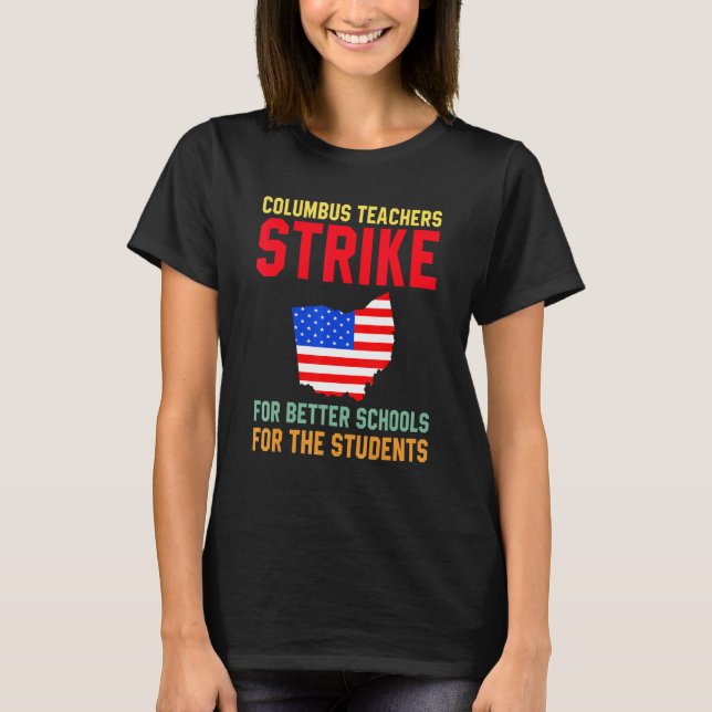 Camiseta Columbus Ohio School Teachers Strike Oh Teacher Me (Anverso)