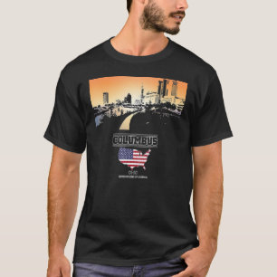 Camiseta columbus ohio Skyline Vacation Souvenir ciudad