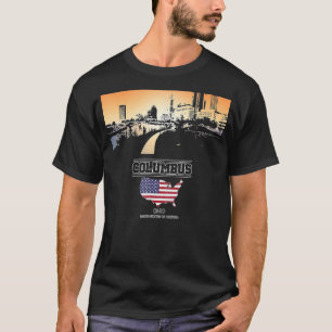 Camiseta columbus ohio Skyline Vacation Souvenir ciudad