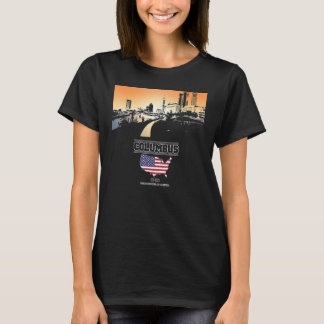 Camiseta columbus ohio Skyline Vacation Souvenir ciudad