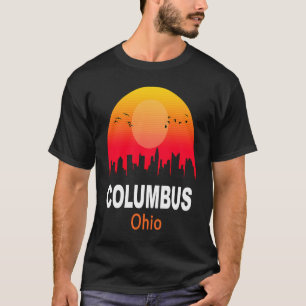 Camiseta Columbus Ohio Vintage Sunset Retro City State USA