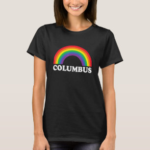 Camiseta Columbus Rainbow LGBTQ Gay Priorts Lesbianas Queer
