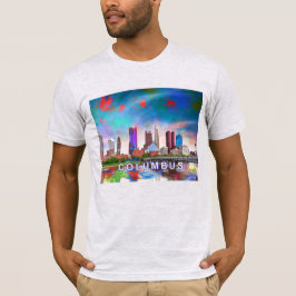 Camiseta Columbus Skyline Graffiti Art
