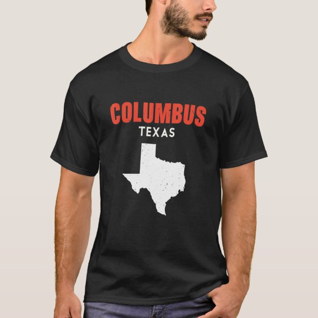 Camiseta Columbus Texas USA State America Travel Texas (Anverso)