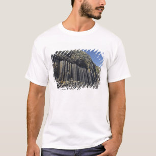 Camiseta Columnas de basalto por la cueva de Fingal, Staffa