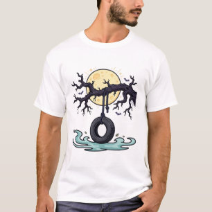 Camiseta Columpio de árbol embrujado bajo la luz de la luna