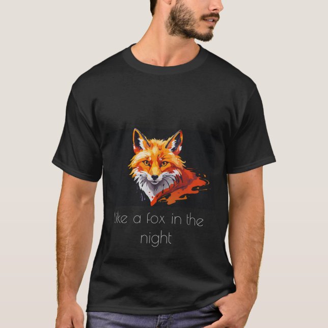 Camiseta com estampa de raposa (Anverso)