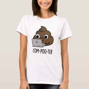 Camiseta Com-poo-ter Funny Computer Poop Pun