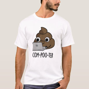 Camiseta Com-poo-ter Funny Computer Poop Pun