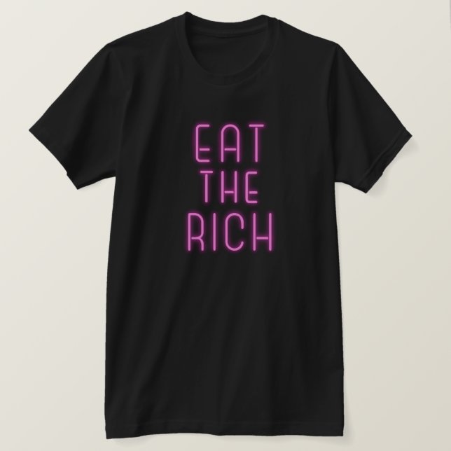 Camiseta Coma a los ricos (Anverso del diseño)