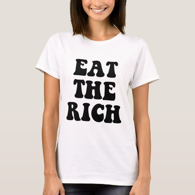Camiseta Coma a los ricos ocupan Wall Street (Anverso)