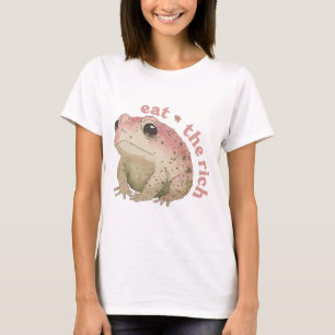 Camiseta Coma a los ricos - rana rosa