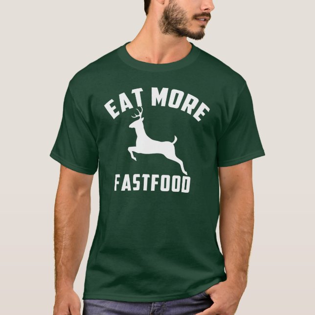 Camiseta coma alimentos de preparación rápida (Anverso)