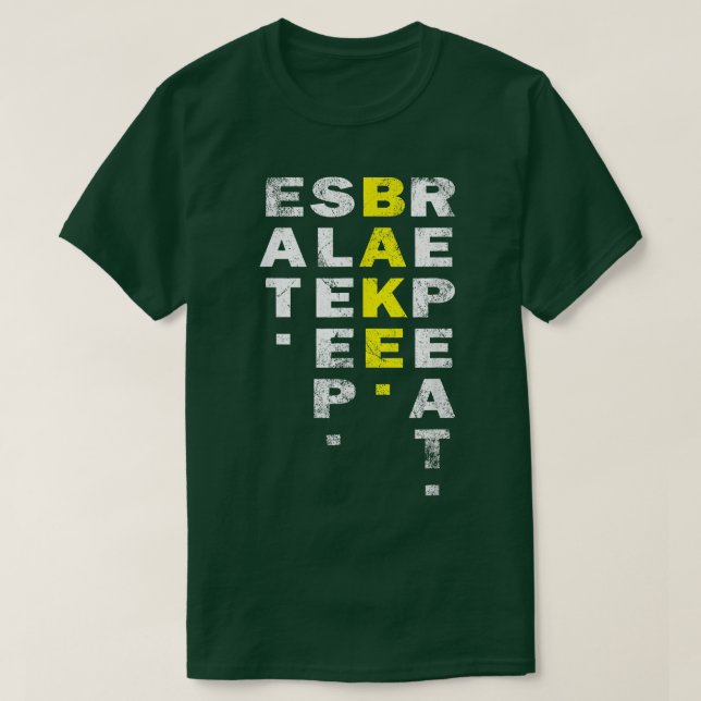 Camiseta Coma Bake De Sueño Repita Funny Baker Baking Baker (Diseño del anverso)