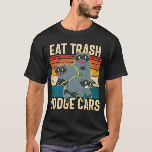 Camiseta Coma Basura Dodge Carros Retro Raccoon Trash Panda