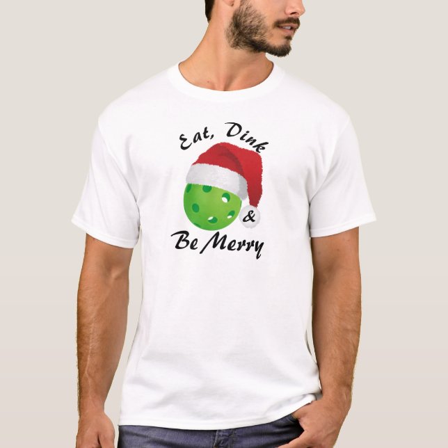 Camiseta Coma, bebe y sé feliz Papá Noel (Anverso)