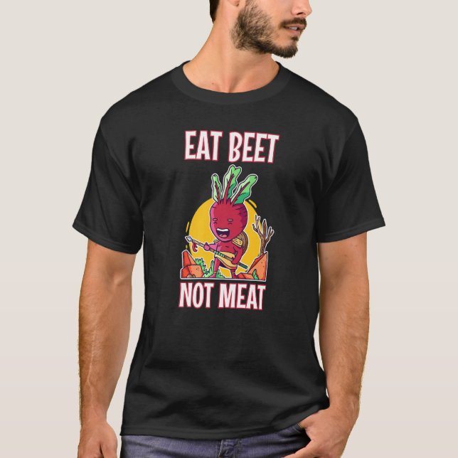 Camiseta Coma Bebida No Carne Vegetable Lover Vegetariano (Anverso)