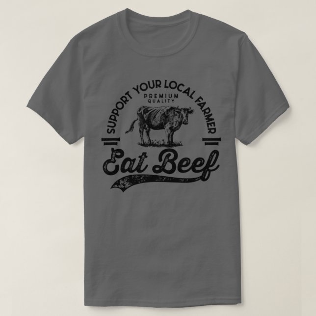 Camiseta Coma carne de vacuno (Diseño del anverso)