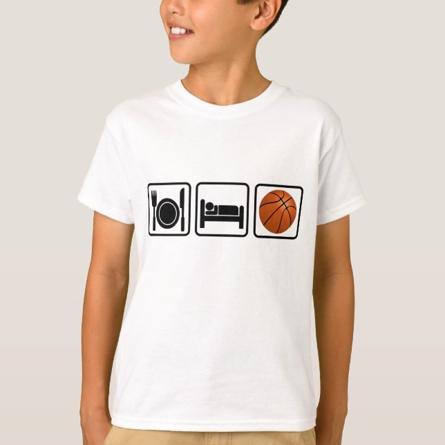 Camiseta Coma, duerma, baloncesto (Anverso)