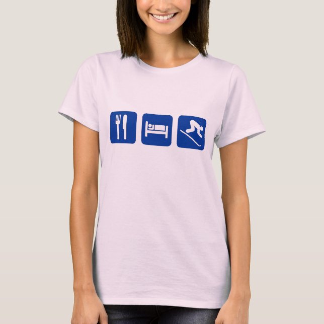 Camiseta Coma, duerma esquí (Anverso)