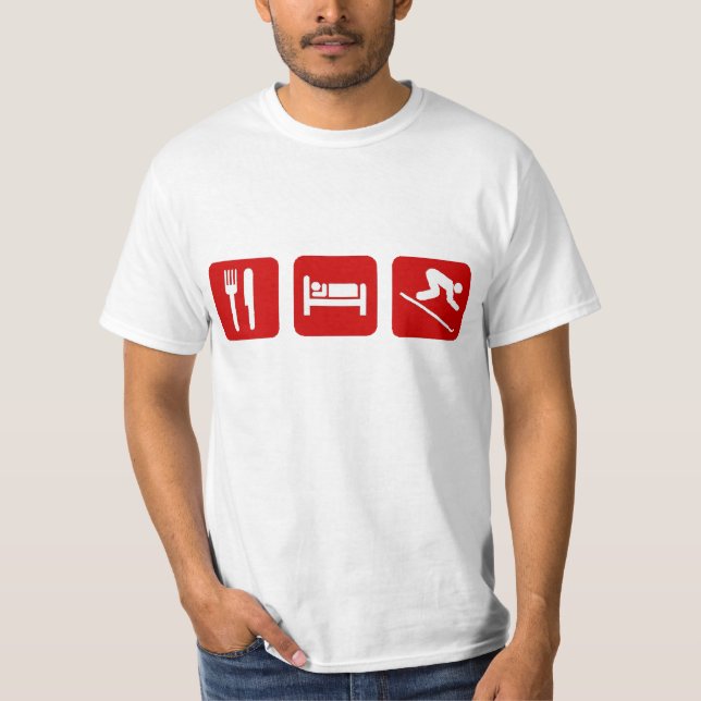 Camiseta Coma, duerma esquí (Anverso)